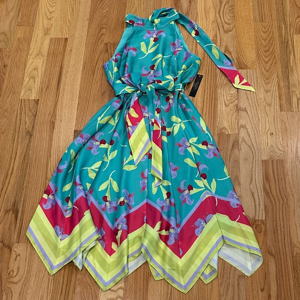 NWT Tahari Hankerchief Hem Dress - Picture 3 of 9